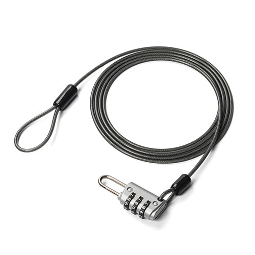 セキュリティワイヤー／バッグ／ダイヤル錠／一体型／盗難防止