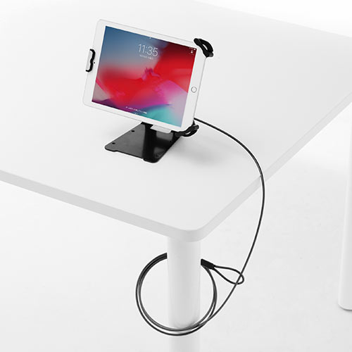 セキュリティワイヤー（iPad Pro12.9インチ・iPad9.7インチ（2018/2017）・iPad mini 4・タブレット・汎用・7.9インチ～13インチ・スタンド）