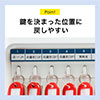 キーボックス／鍵付き／壁固定／32本収納／スチール製／防犯管理