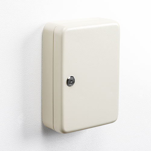 キーボックス（鍵収納ケース・カギ・48個収納・鍵付き・壁固定・タグ付き・キーキャビネット）