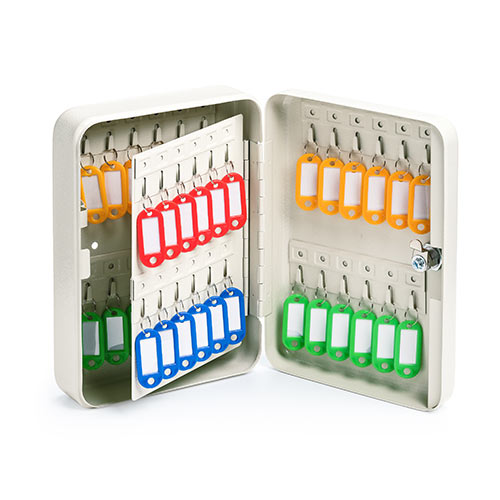 キーボックス（鍵収納ケース・カギ・48個収納・鍵付き・壁固定・タグ