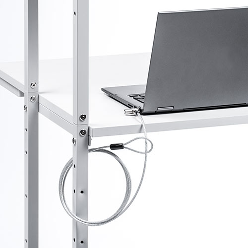 ノーブルロック対応セキュリティワイヤー（セキュリティワイヤー・Nobleロック・盗難防止・シリンダ錠・ワイヤー長2m）