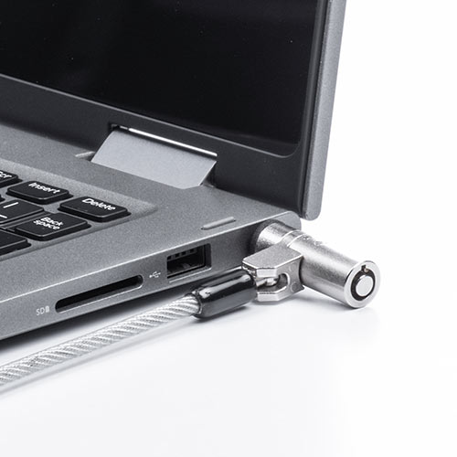 ノーブルロック対応セキュリティワイヤー（セキュリティワイヤー・Nobleロック・盗難防止・シリンダ錠・ワイヤー長2m）