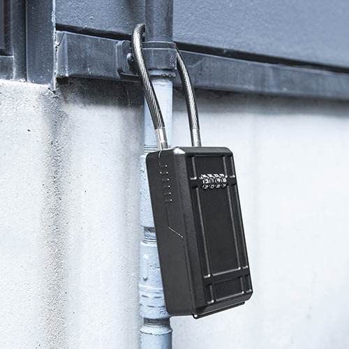 キーボックス（ダイヤル式・ワイヤー・セキュリティ・大型サイズ・玄関・おすすめ・ブラック） SL065BK サンワサプライ