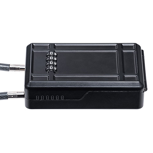 キーボックス（ダイヤル式・ワイヤー式・セキュリティ・大型サイズ・玄関・おすすめ・ブラック）SL066BK サンワサプライ