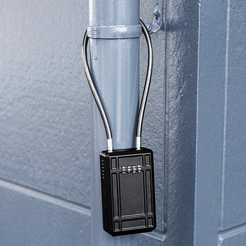 キーボックス（ダイヤル式・ワイヤー式・セキュリティ・大型サイズ・玄関・おすすめ・ブラック）SL066BK サンワサプライ