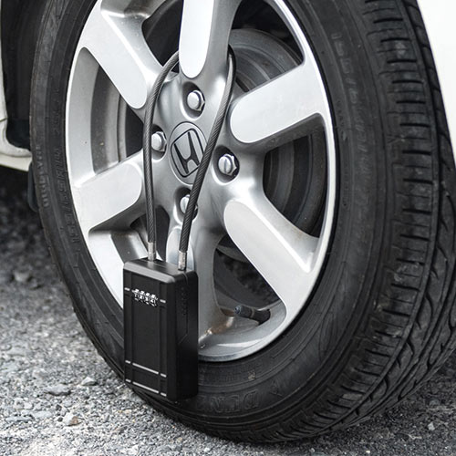 キーボックス（ダイヤル式・ワイヤー式・セキュリティ・大型サイズ・玄関・おすすめ・ブラック）SL066BK サンワサプライ