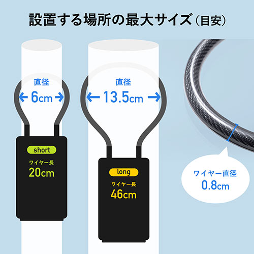 キーボックス（ダイヤル式・ワイヤー式・セキュリティ・大型サイズ・玄関・おすすめ・ブラック）SL066BK サンワサプライ