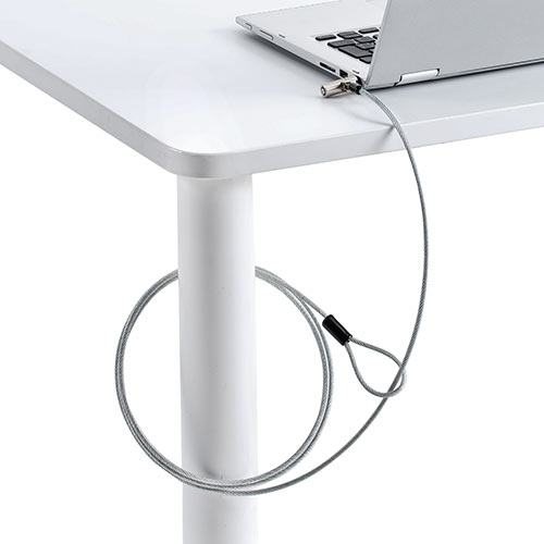 セキュリティワイヤー（Nanoロック・nanoスロット・NanoSaver・セキュリティスロット・盗難防止・シリンダ錠・ワイヤー長2m・マスターキー対応）