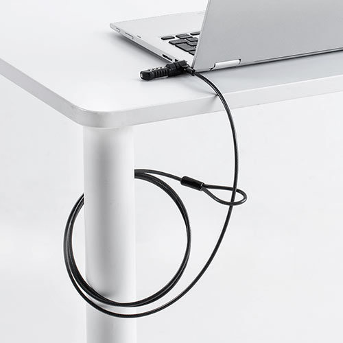 セキュリティワイヤー（Nanoロック・nanoスロット・NanoSaver・セキュリティスロット・盗難防止・ダイヤル錠・ワイヤー長1.8m）