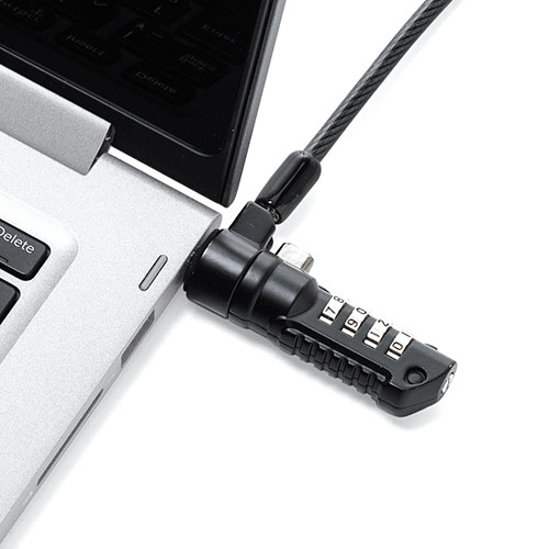 セキュリティワイヤー（Nanoロック・nanoスロット・NanoSaver・セキュリティスロット・盗難防止・ダイヤル錠・ワイヤー長1.8m）