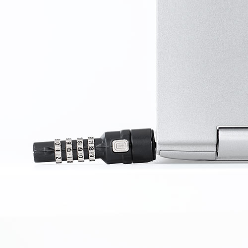 セキュリティワイヤー（Nanoロック・nanoスロット・NanoSaver・セキュリティスロット・盗難防止・ダイヤル錠・ワイヤー長1.8m）