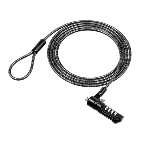 セキュリティワイヤー（Nanoロック・nanoスロット・NanoSaver・セキュリティスロット・盗難防止・ダイヤル錠・ワイヤー長1.8m）