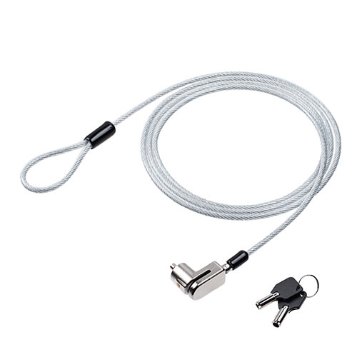 セキュリティワイヤー（Surface専用・シリンダ錠・ワイヤー長1.8m・Surface Pro7/6/2017/4/3/Surface Go2/Surface Go/Surface3）