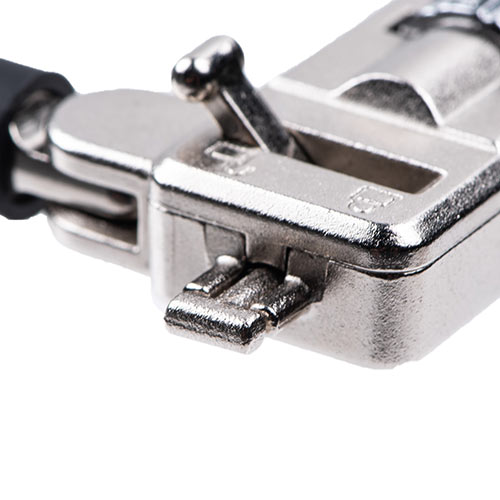 セキュリティワイヤー（ダイヤル錠・4桁ダイヤル式・レーバー開閉・ビニールコーティング・3×7mmスロット対応・1.9ｍ）