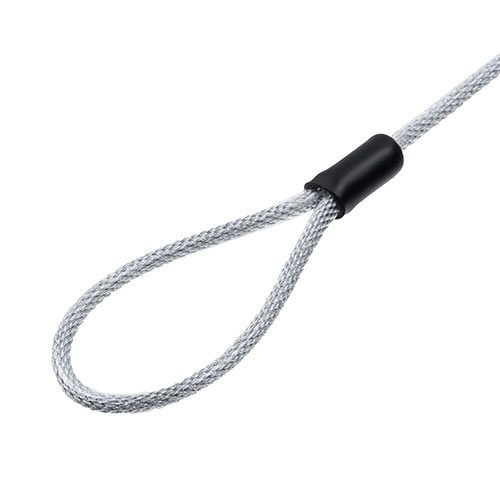 セキュリティワイヤー（ダイヤル錠・4桁ダイヤル式・レーバー開閉・ビニールコーティング・3×7mmスロット対応・1.9ｍ）