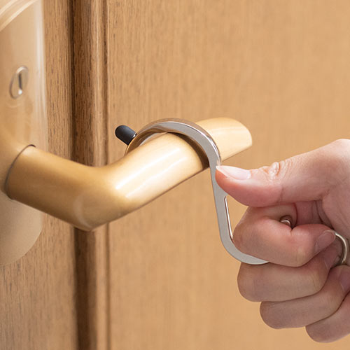 タッチパネル対応ドアオープナー (ゴールド、ブラック(つや無し)2個 静電気 ドアオープナー（接触防止・マルチタッチツール・フィンガーガード