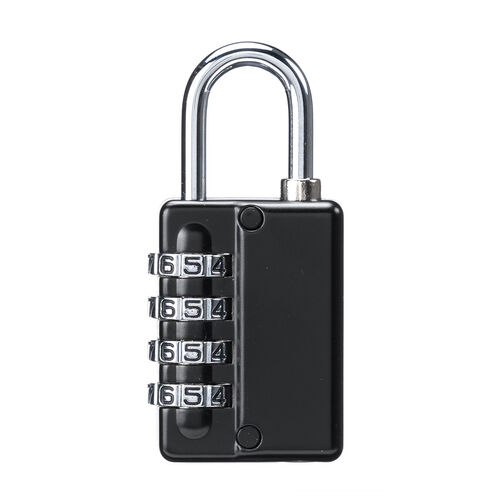 ダイヤル南京錠（ダイヤル錠・4桁・マスターキー対応・セキュリティ・ブラック）