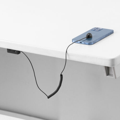 セキュリティアラーム（アラーム付きセキュリティワイヤー・両面テープ固定・電池式・パソコン盗難防止・iPad・タブレット）