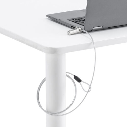 セキュリティワイヤー（パソコン盗難防止・ノーブルロック・3.2×4.5mm・ダイヤル錠・4桁・スリムシリンダ・コンパクトシリンダ）