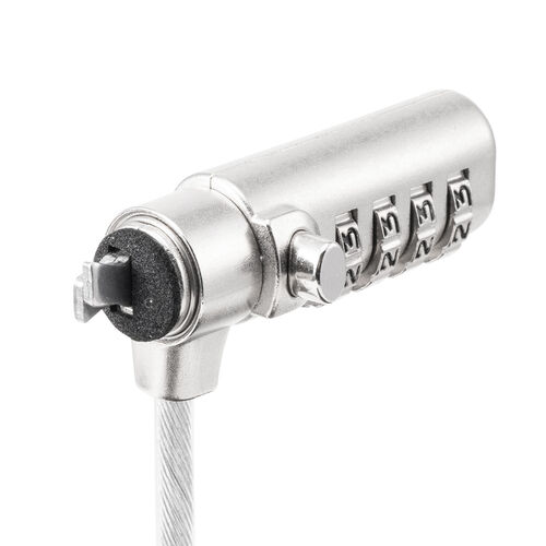 セキュリティワイヤー（パソコン盗難防止・ノーブルロック・3.2×4.5mm・ダイヤル錠・4桁・スリムシリンダ・コンパクトシリンダ）