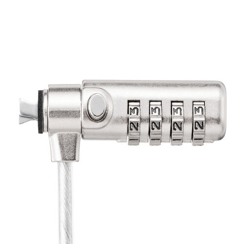 セキュリティワイヤー（パソコン盗難防止・ノーブルロック・3.2×4.5mm・ダイヤル錠・4桁・スリムシリンダ・コンパクトシリンダ）