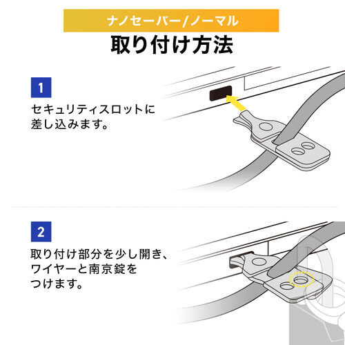 セキュリティ取付部品（ケンジントン・Nobleロック・NanoSaver）