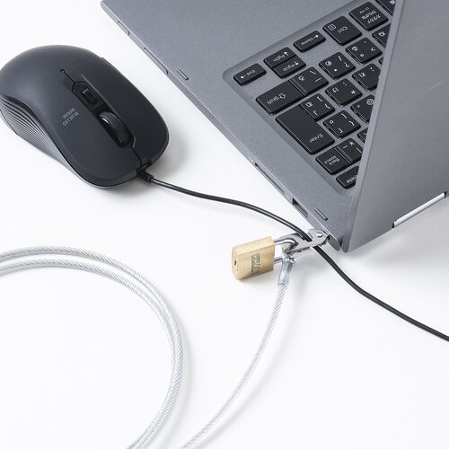 セキュリティ（セキュリティワイヤ・直径3.8mm・長さ1.5m）