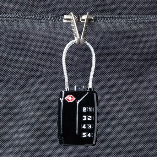 ダイヤル式ワイヤーロック（ダイヤル式南京錠・TSAロック・カバン用・スーツケース・盗難防止・出張・旅行）