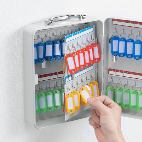 大容量鍵ボックス（キーボックス・キーケース・取っ手付き・大容量・壁掛け対応可能・鍵付き・56本収納可能）