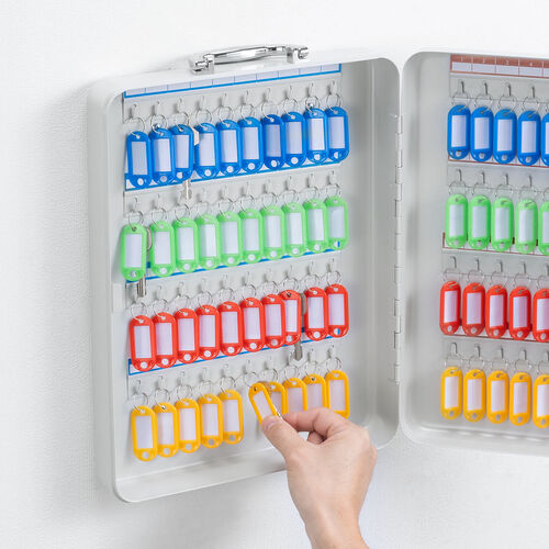 大容量鍵ボックス（キーボックス・キーケース・取っ手付き・大容量・壁掛け対応可能・鍵付き・80本収納可能）