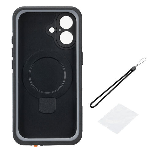 iPhone17 防水ハードケース（耐衝撃・IP68・防塵・MIL規格・衝撃吸収・MagSafe対応・簡易スタンド機能・ワイヤレス充電・全面保護・完全防水）