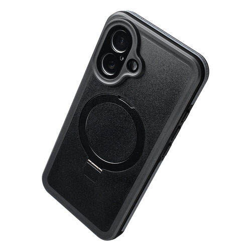 iPhone17 防水ハードケース（耐衝撃・IP68・防塵・MIL規格・衝撃吸収・MagSafe対応・簡易スタンド機能・ワイヤレス充電・全面保護・完全防水）