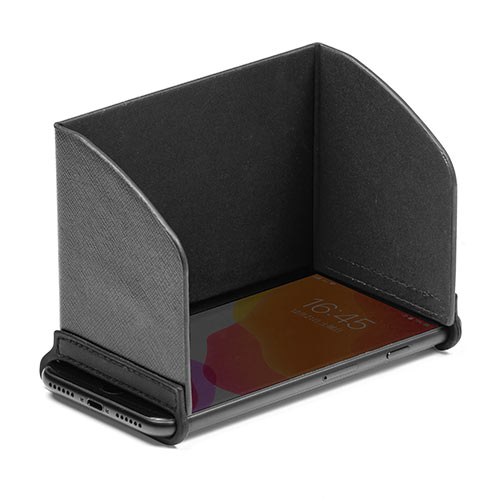 iPhone・スマートフォン用遮光フード（サンシェード・屋外用・日焼けフード・日光時見やすく・Sサイズ）