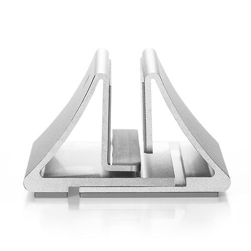 ノートパソコンスタンド（クラムシェルスタンド・MacBook・アルミ・スマホスタンド・縦置き・幅調節可）