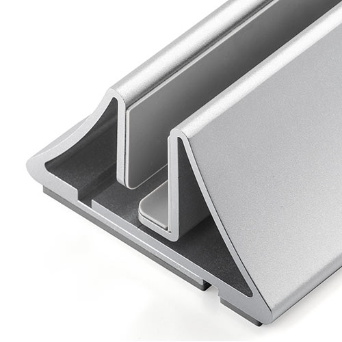 ノートパソコンスタンド（クラムシェルスタンド・MacBook・アルミ・スマホスタンド・縦置き・幅調節可）