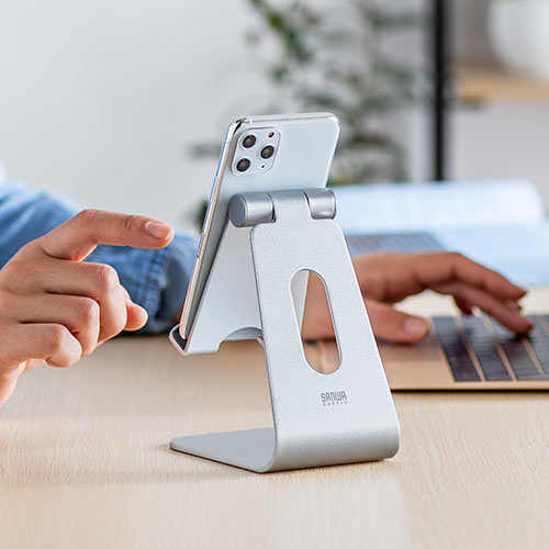 アルミスタンド（iPad・タブレット・無段階角度調整・ケース対応・4