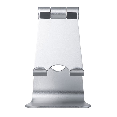 アルミスタンド（iPad・タブレット・無段階角度調整・ケース対応・4～13インチ対応・シルバー・ゲーム機） STN035