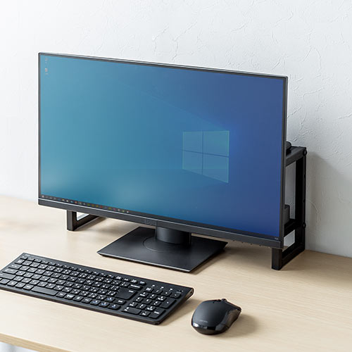 ディスプレイ裏収納ラック（モニター裏収納・棚・配線・ルーター・ちょい置き・幅48.2cm・2段・22インチ以上向け）