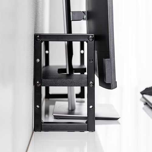 ディスプレイ裏収納ラック（モニター裏収納・棚・配線・ルーター・ちょい置き・幅48.2cm・2段・22インチ以上向け）