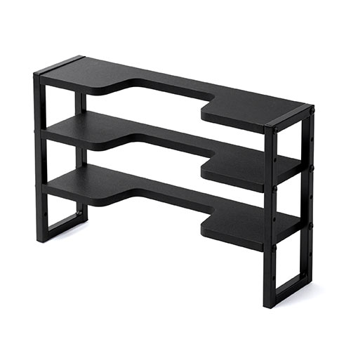 ディスプレイ裏収納ラック（モニター裏収納・棚・配線・ルーター・ちょい置き・幅48.2cm・3段・22インチ以上向け）