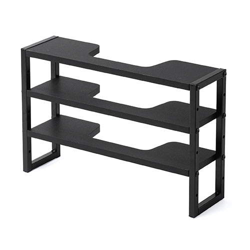 ディスプレイ裏収納ラック（モニター裏収納・棚・配線・ルーター・ちょい置き・幅48.2cm・3段・22インチ以上向け）