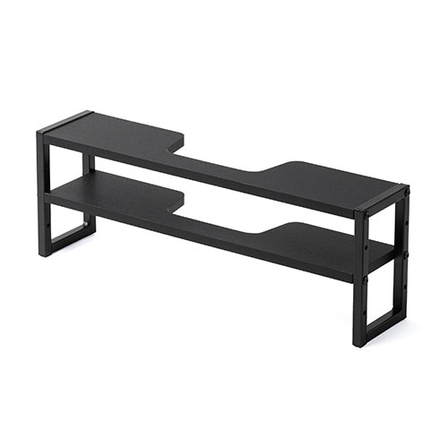 ディスプレイ裏収納ラック（モニター裏収納・棚・配線・ルーター・ちょい置き・幅60cm・2段・27インチ以上向け）