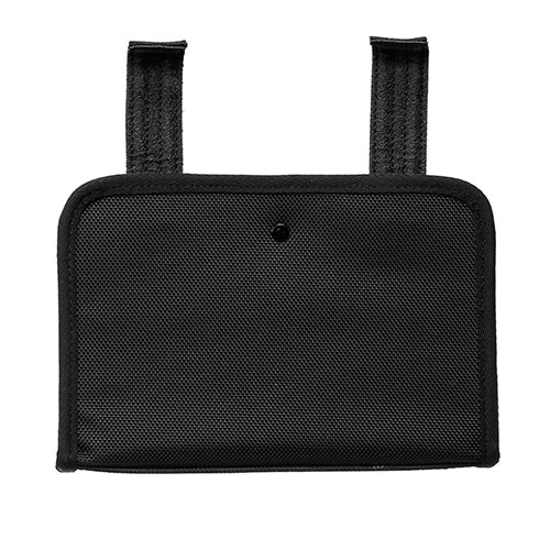 ディスプレイ裏収納背面ポケット（モニター裏収納・テレビ裏収納・ヘッドフォンフック・小物入れ・ブラック・Sサイズ）