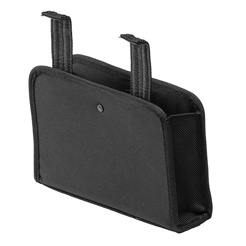 ディスプレイ裏収納背面ポケット（モニター裏収納・テレビ裏収納・ヘッドフォンフック・小物入れ・ブラック・Sサイズ）