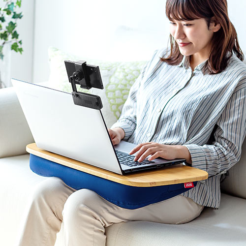 スマートフォン用ノートパソコンディスプレイホルダー(スマホスタンド・スマホホルダー・クランプ・角度調整・WEB会議)