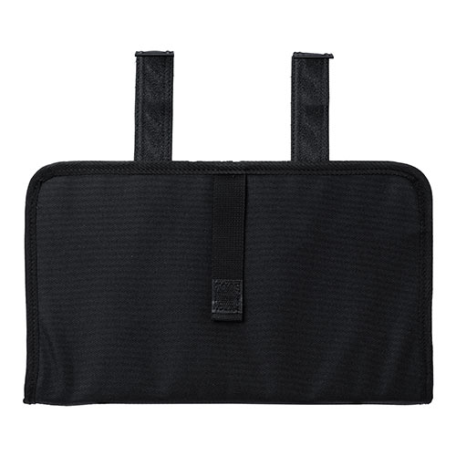 ディスプレイ裏収納背面ポケット（テレビ裏収納・モニター裏収納・A4収納対応・幅33.5cm・小物入れ・Lサイズ・ブラック）