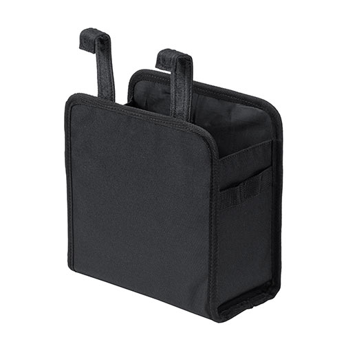 ディスプレイ裏収納背面ポケット（テレビ裏収納・モニター裏収納・幅21.5cm・小物入れ・Mサイズ・ブラック）