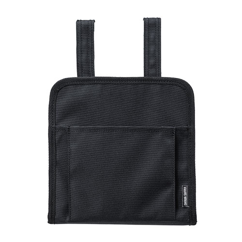 ディスプレイ裏収納背面ポケット（テレビ裏収納・モニター裏収納・幅21.5cm・小物入れ・Mサイズ・ブラック）