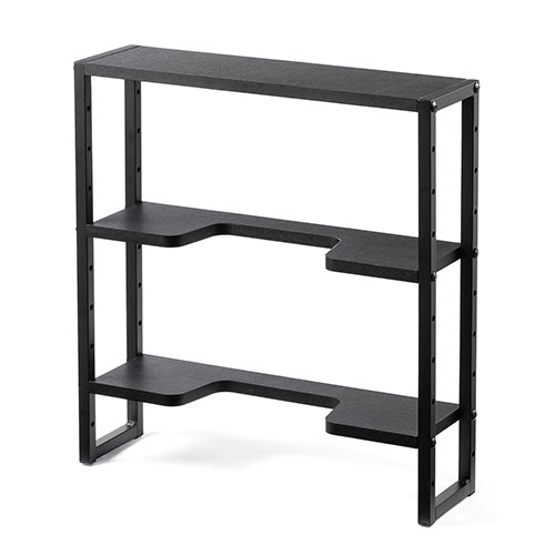 ディスプレイ裏収納ラック（モニター裏収納・棚・配線・ルーター・ちょい置き・幅48.2cm・高さ51cm・3段・22インチ以上向け）